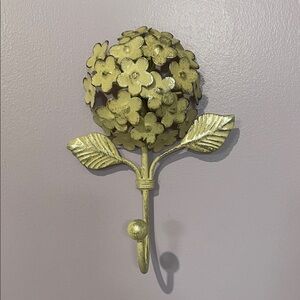 Pearlized white  Floral Wall Hook